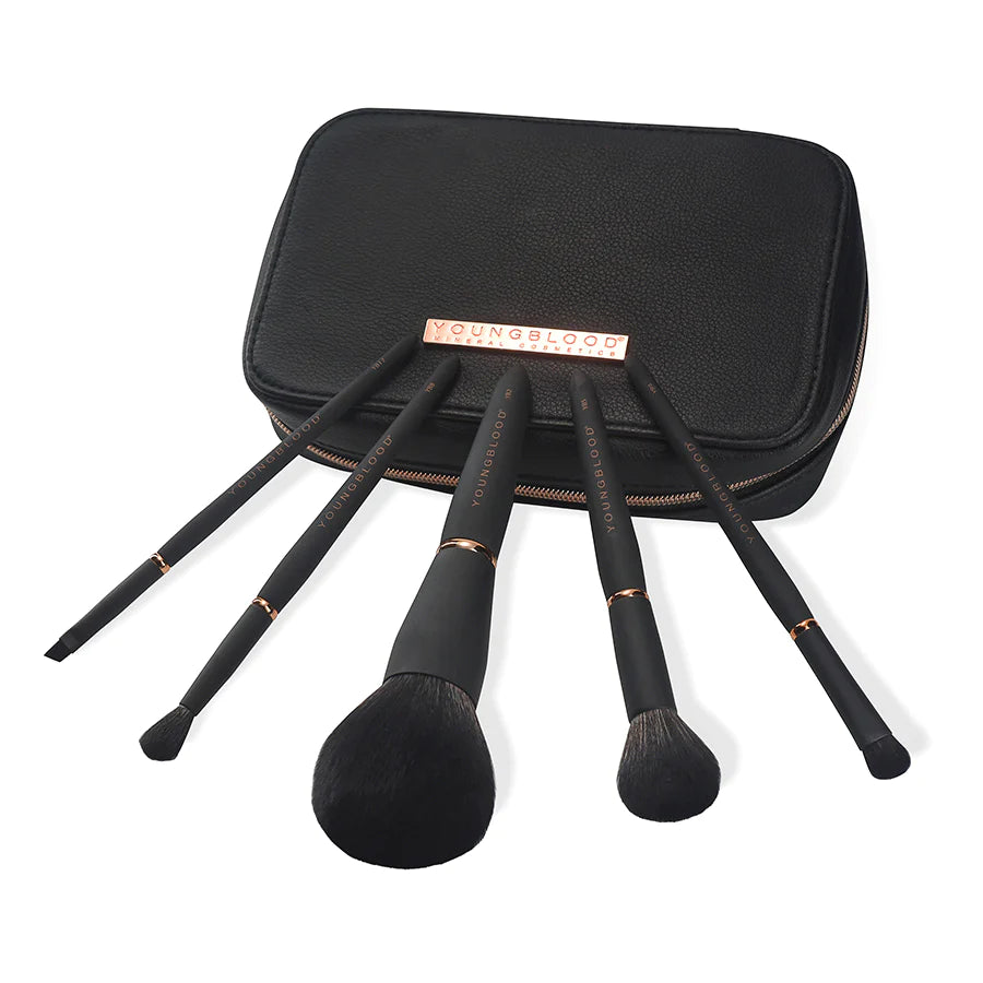 YB 5pc Makeup Brush Kit in bag