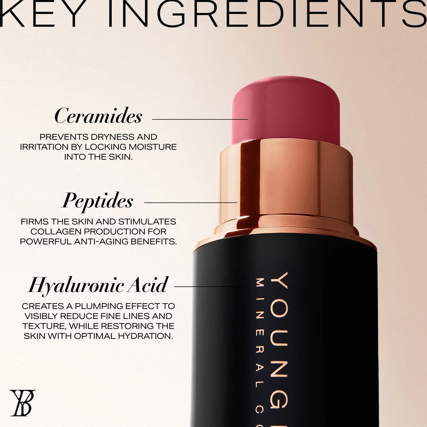 VividLuxe Creme Blush Stick - Mini 2.5g - Tiramisu